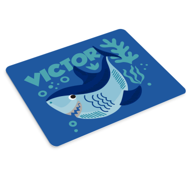 Originele muismat met speels haai ontwerp - TenStickers