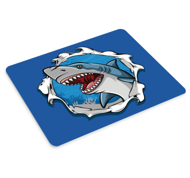 Gaming muismat haai brekende golven - TenStickers