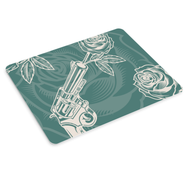 Originele muismat revolver rozen compositie - TenStickers