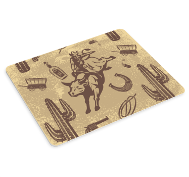 Originele muismat cowboy op stier - TenStickers
