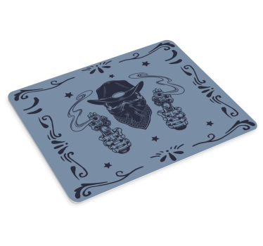 Gaming muismat cowboy gunslinger illustratie - TenStickers
