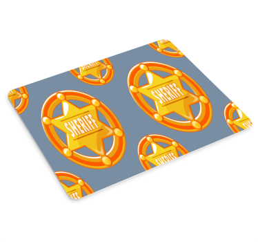 Originele muismat sheriff ster patroon - TenStickers