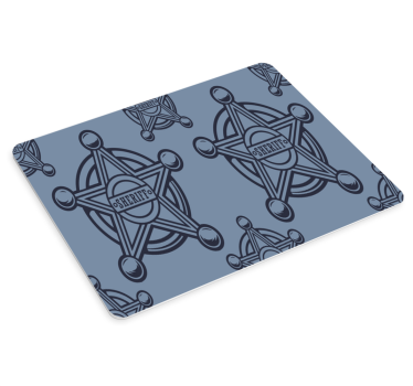 Gaming muismat sheriff ster motief - TenStickers