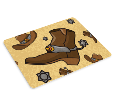 Gaming muismat western themed boot - TenStickers