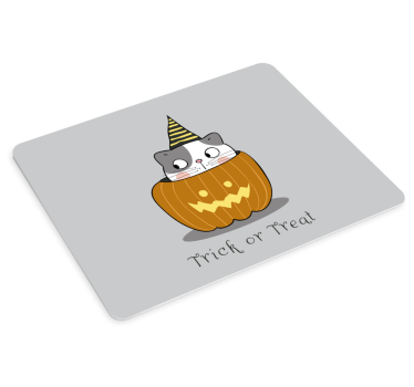 Gaming muismat speelse kat pompoen - TenStickers