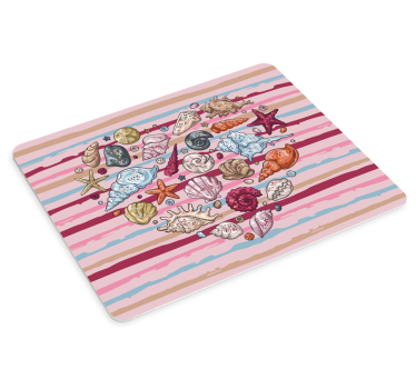 Kleurrijke schelpencollectie originele muismat - TenStickers