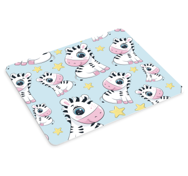 Originele muismat schattige zebra figuren - TenStickers
