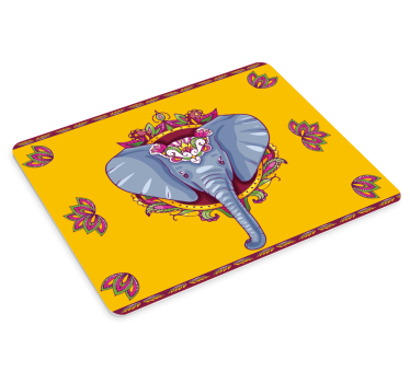 Originele muismat met levendige olifantenillustratie - TenStickers