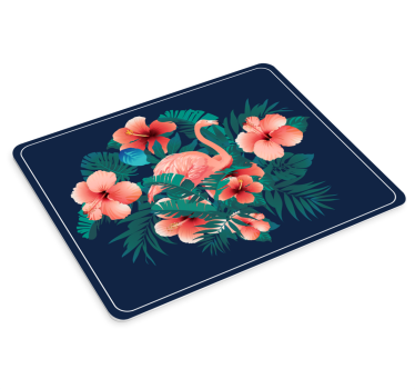 Originele muismat flamingo bloemen scene - TenStickers