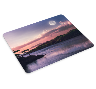 Originele muismat schilderachtige rivier schemering - TenStickers