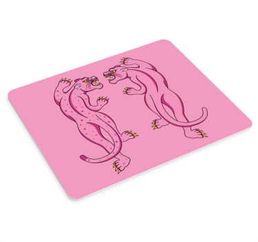 Confrontatie met roze panters originele muismat - TenStickers