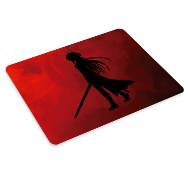 Anime muismat silhouet strijder figuur - TenStickers