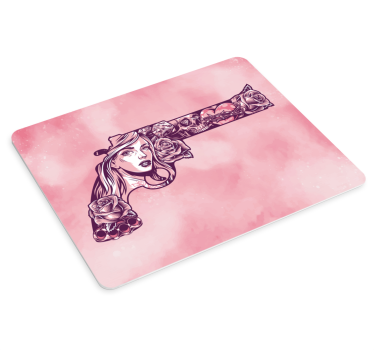 Originele muismat intricate floral pistol - TenStickers