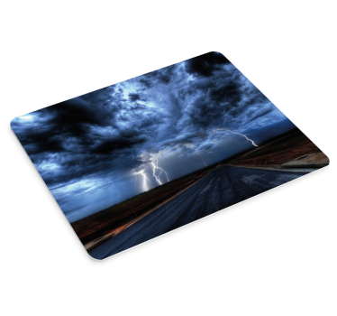 Gaming muismat stormachtige wegscene - TenStickers
