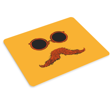 Originele muismat funky zonnebrillen snor - TenStickers
