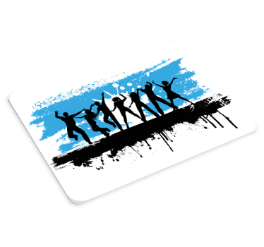Originele muismat silhouet van een feestscene - TenStickers