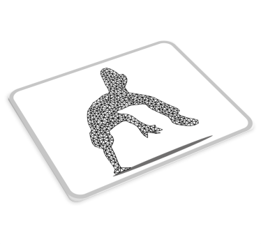Originele muismat zwarte geometrische figuren - TenStickers
