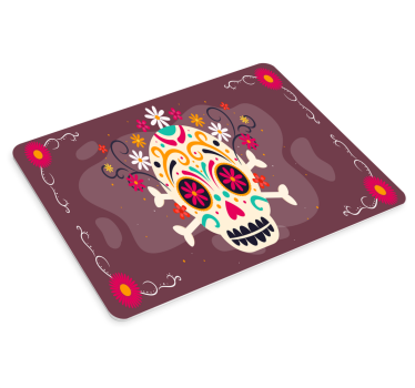 Gaming muismat kleurrijk doodskoppatroon - TenStickers