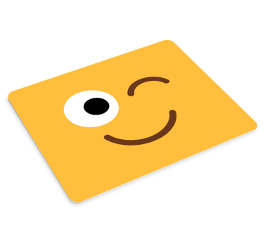 Originele muismat vrolijke gele uitdrukking - TenStickers