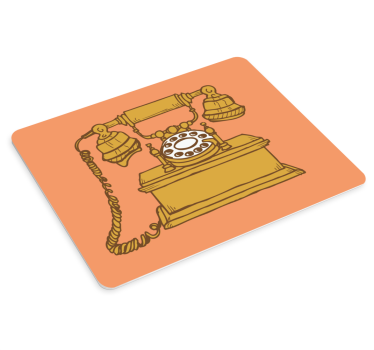 Originele muismat klassieke draaischijf telefoon - TenStickers