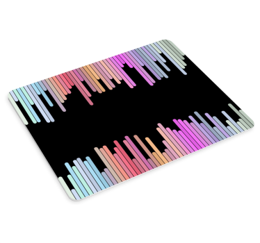 Gaming muismat kleurrijke geluidsgolven - TenStickers
