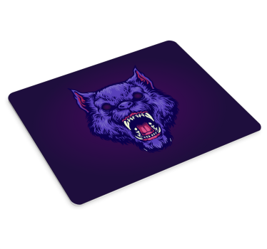 Gaming muismat woelferocious hoofd - TenStickers