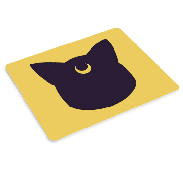 Originele muismat gestileerde kattensilhouet - TenStickers