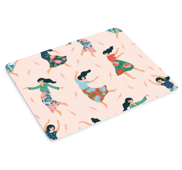 Originele muismat met speelse dansende vrouwen - TenStickers