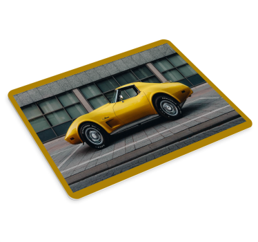 Gaming muismat sleek gele sportauto - TenStickers