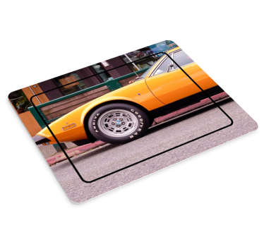 Gaming muismat klassieke gele sportwagen - TenStickers