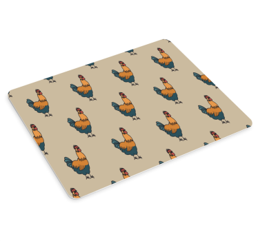 Originele muismat kleurrijk kippenpatroon - TenStickers