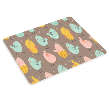 Originele muismat met levendige vogelmotieven - TenStickers
