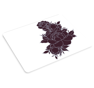 Originele muismat met bloemenarrangement motief - TenStickers