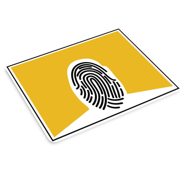 Originele muismat unieke vingerafdrukvorm - TenStickers