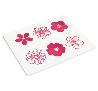 Originele muismat met bloeiende bloemenmotief - TenStickers