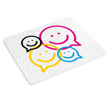 Originele muismat kleurrijke glimlach iconen - TenStickers