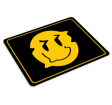 Glimlachend geel icoon originele muismat - TenStickers