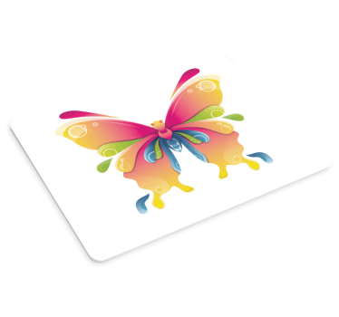 Originele muismat stralend vlinder symbool - TenStickers