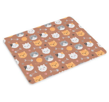 Originele muismat schattige kattengezichten - TenStickers
