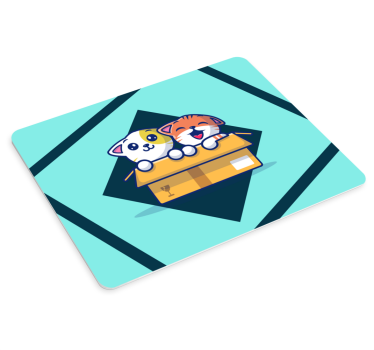Anime muismat schattige katten die spelen - TenStickers