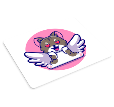 Schattige vliegende kat anime muismat - TenStickers