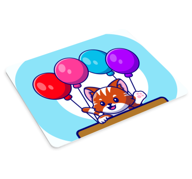 Anime muismat schattige kat ballonnen - TenStickers