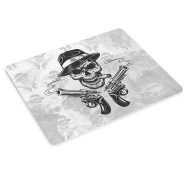 Gaming muismat skull met geweren - TenStickers