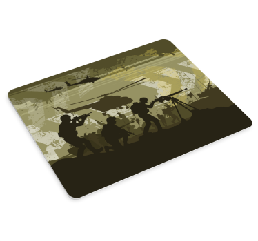 Gaming muismat militaire actie silhouetten - TenStickers