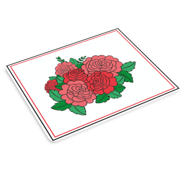 Originele muismat gedurfde bloemarrangement - TenStickers