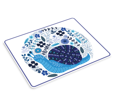 Originele muismat charmante flora slak - TenStickers