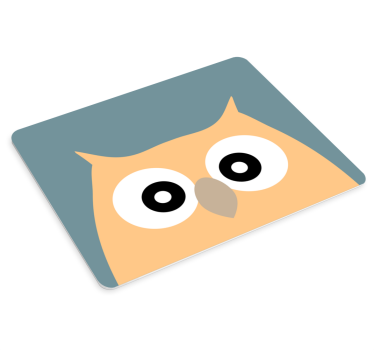 Anime muismat schattige cartoon uil - TenStickers