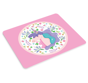 Anime muismat speelse eenhoorn illustratie - TenStickers