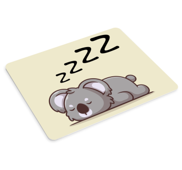 Anime muismat slaapende koala illustratie - TenStickers