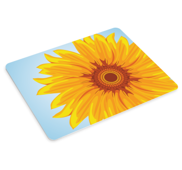 Originele muismat met helder zonnebloem motief - TenStickers